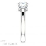 Round Cut Forever One Moissanite Engagement Ring #GTJ1261-round-fo-w 3 Round Cut Forever One Moissanite Engagement Ring #GTJ1261-round-fo-w