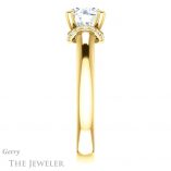 Round Cut Forever One Moissanite Engagement Ring #GTJ1261-round-fo-y