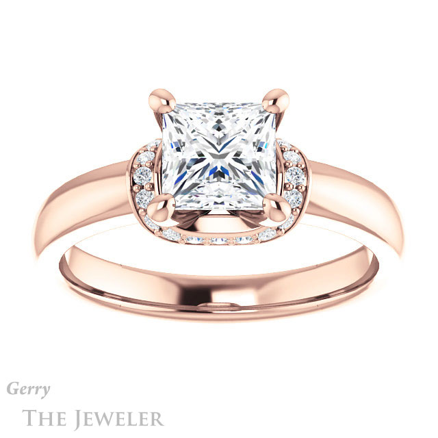 Princess Cut Forever One Moissanite Engagement Ring #GTJ1261-square-fo-r