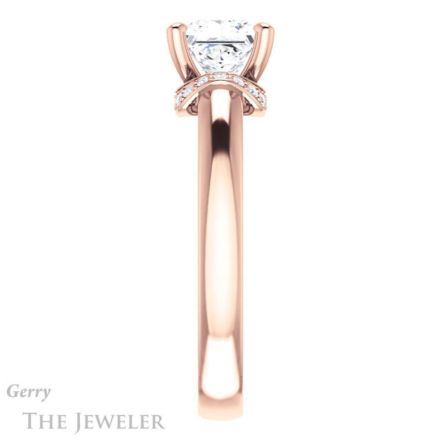 Princess Cut Forever One Moissanite Engagement Ring #GTJ1261-square-fo-r