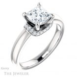 Princess Cut Forever One Moissanite Engagement Ring #GTJ1261-square-fo-w 4 Princess Cut Forever One Moissanite Engagement Ring #GTJ1261-square-fo-w
