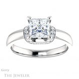 Princess Cut Forever One Moissanite Engagement Ring #GTJ1261-square-fo-w 1 Princess Cut Forever One Moissanite Engagement Ring #GTJ1261-square-fo-w