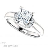 Princess Cut Forever One Moissanite Engagement Ring #GTJ1261-square-fo-w 5 Princess Cut Forever One Moissanite Engagement Ring #GTJ1261-square-fo-w
