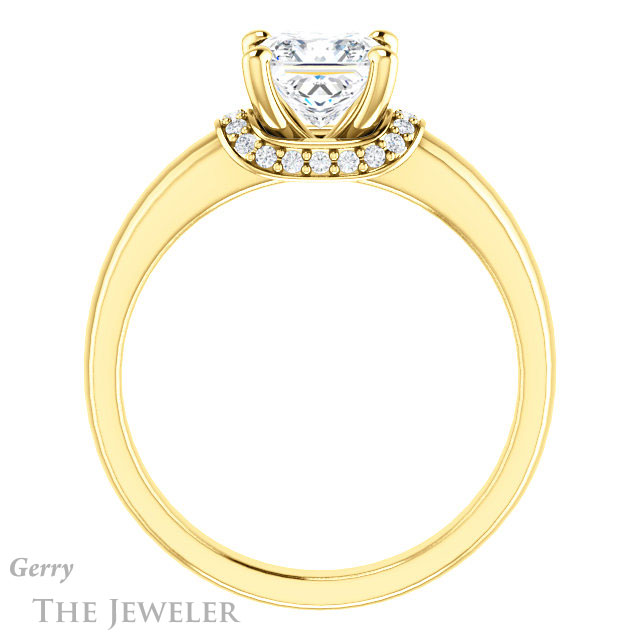 Princess Cut Forever One Moissanite Engagement Ring #GTJ1261-square-fo-y