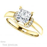 Princess Cut Forever One Moissanite Engagement Ring #GTJ1261-square-fo-y