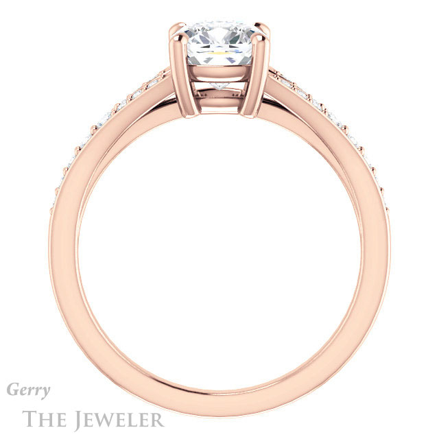 Cushion Cut Forever One Moissanite Engagement Ring #GTJ1262-cushion-fo-r