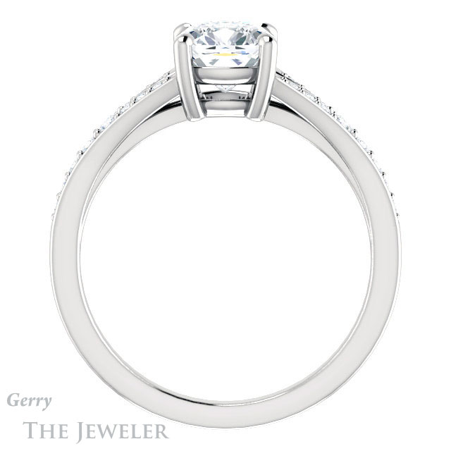 Cushion Cut Forever One Moissanite Engagement Ring #GTJ1262-cushion-fo-w