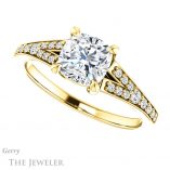 Cushion Cut Forever One Moissanite Engagement Ring #GTJ1262-cushion-fo-y 5 Cushion Cut Forever One Moissanite Engagement Ring #GTJ1262-cushion-fo-y