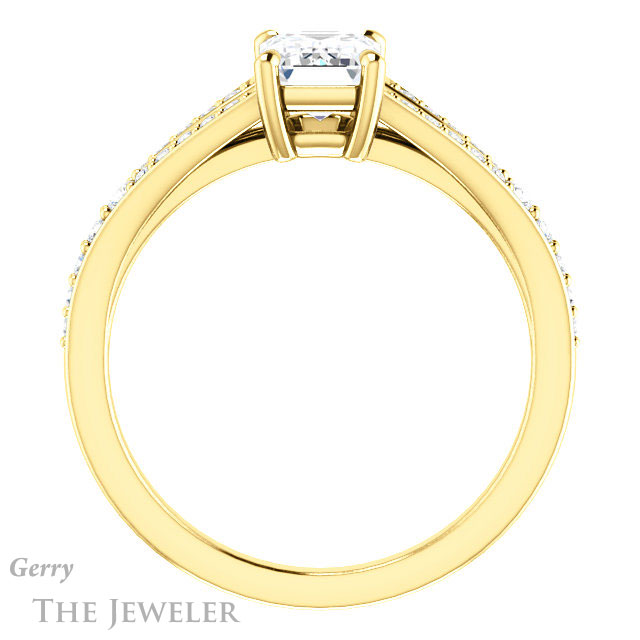 Emerald Cut Forever Brilliant Moissanite Engagement Ring #GTJ1262-emerald-fb-y
