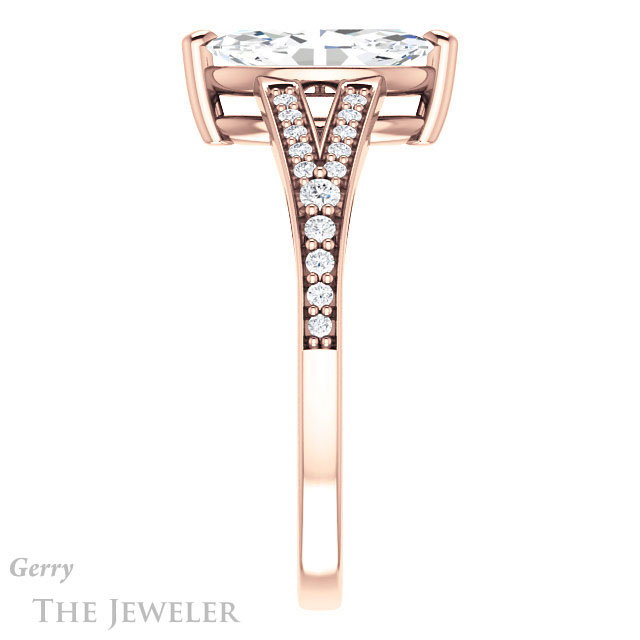 Marquise Cut Forever One Moissanite Engagement Ring #GTJ1262-marquise-fb-r 3 Marquise Cut Forever Brilliant Moissanite Engagement Ring #GTJ1262-marquise-fb-r