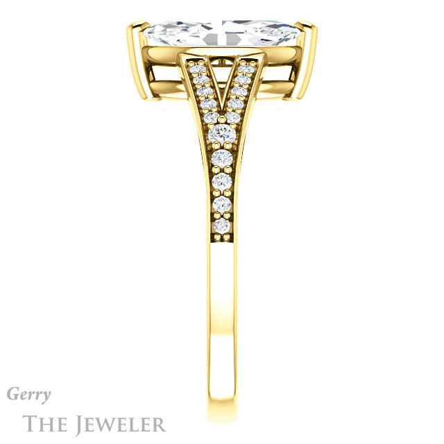 Marquise Cut Forever Brilliant Moissanite Engagement Ring #GTJ1262-marquise-fb-y