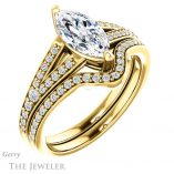 Marquise Cut Forever Brilliant Moissanite Engagement Ring #GTJ1262-marquise-fb-y