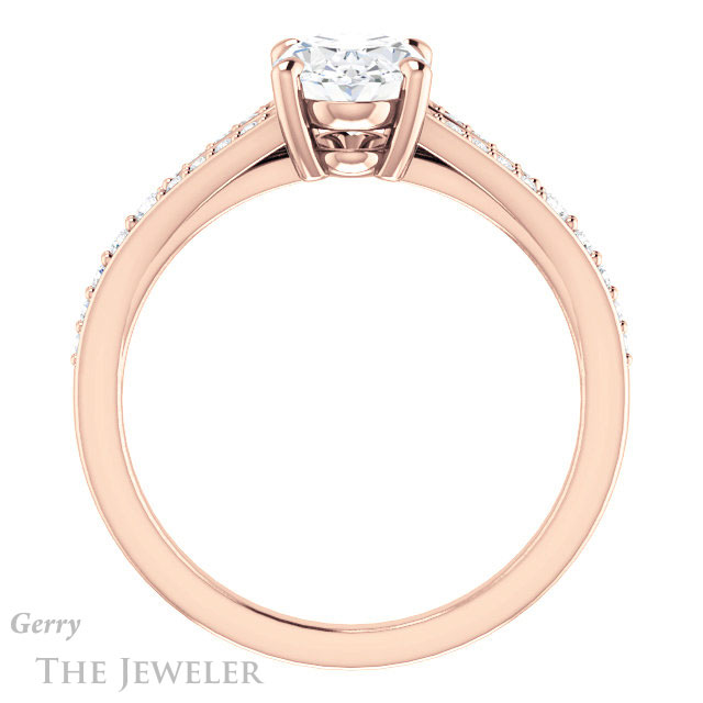 Oval Shaped Forever One Moissanite Engagement Ring #GTJ1262-oval-fo-r