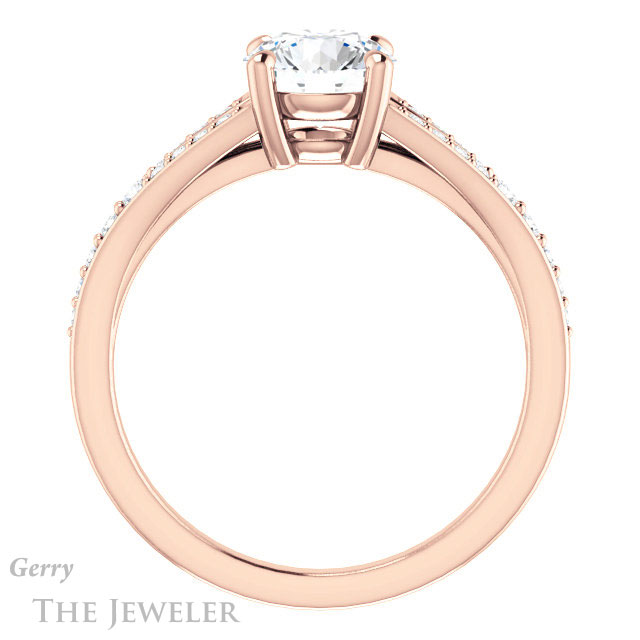 Round Cut Forever One Moissanite Engagement Ring #GTJ1262-round-fo-r