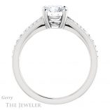 Round Cut Forever One Moissanite Engagement Ring #GTJ1262-round-fo-w