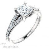 Princess Cut Forever One Moissanite Engagement Ring #GTJ1262-square-fo-w