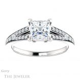 Princess Cut Forever One Moissanite Engagement Ring #GTJ1262-square-fo-w