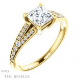 Princess Cut Forever One Moissanite Engagement Ring #GTJ1262-square-fo-y 4 Princess Cut Forever One Moissanite Engagement Ring #GTJ1262-square-fo-y