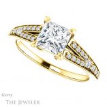Princess Cut Forever One Moissanite Engagement Ring #GTJ1262-square-fo-y 5 Princess Cut Forever One Moissanite Engagement Ring #GTJ1262-square-fo-y