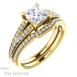 Princess Cut Forever One Moissanite Engagement Ring #GTJ1262-square-fo-y 6 Princess Cut Forever One Moissanite Engagement Ring #GTJ1262-square-fo-y