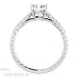 Cushion Cut Forever One Moissanite Engagement Ring #GTJ1263-cushion-fo-w 2 Cushion Cut Forever One Moissanite Engagement Ring #GTJ1263-cushion-fo-w