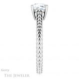 Cushion Cut Forever One Moissanite Engagement Ring #GTJ1263-cushion-fo-w 3 Cushion Cut Forever One Moissanite Engagement Ring #GTJ1263-cushion-fo-w