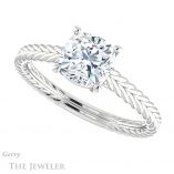 Cushion Cut Forever One Moissanite Engagement Ring #GTJ1263-cushion-fo-w 5 Cushion Cut Forever One Moissanite Engagement Ring #GTJ1263-cushion-fo-w