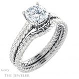 Cushion Cut Forever One Moissanite Engagement Ring #GTJ1263-cushion-fo-w 6 Cushion Cut Forever One Moissanite Engagement Ring #GTJ1263-cushion-fo-w
