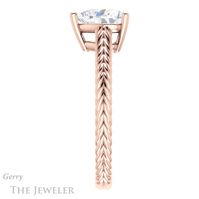 Heart Shaped Forever One Moissanite Engagement Ring #GTJ1263-heart-fb-r 3 Heart Shaped Forever Brilliant Moissanite Engagement Ring #GTJ1263-heart-fb-r