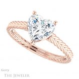 Heart Shaped Forever One Moissanite Engagement Ring #GTJ1263-heart-fb-r 5 Heart Shaped Forever Brilliant Moissanite Engagement Ring #GTJ1263-heart-fb-r