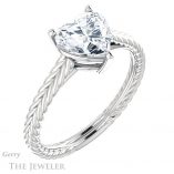 Heart Shaped Forever One Moissanite Engagement Ring #GTJ1263-heart-fb-w 4 Heart Shaped Forever Brilliant Moissanite Engagement Ring #GTJ1263-heart-fb-w