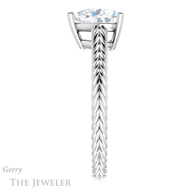 Heart Shaped Forever One Moissanite Engagement Ring #GTJ1263-heart-fb-w 3 Heart Shaped Forever Brilliant Moissanite Engagement Ring #GTJ1263-heart-fb-w