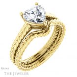Heart Shaped Forever One Moissanite Engagement Ring #GTJ1263-heart-fb-y 6 Heart Shaped Forever Brilliant Moissanite Engagement Ring #GTJ1263-heart-fb-y