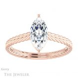 Marquise Cut Forever One Moissanite Engagement Ring #GTJ1263-marquise-fb-r 1 Marquise Cut Forever Brilliant Moissanite Engagement Ring #GTJ1263-marquise-fb-r