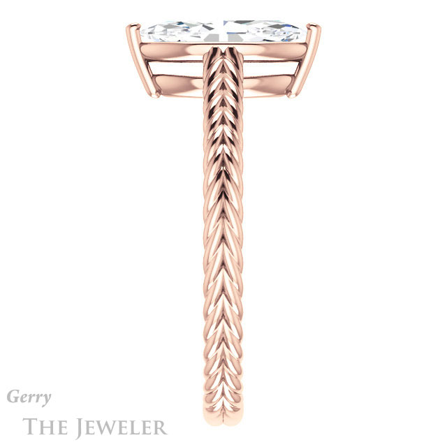 Marquise Cut Forever One Moissanite Engagement Ring #GTJ1263-marquise-fb-r 3 Marquise Cut Forever Brilliant Moissanite Engagement Ring #GTJ1263-marquise-fb-r
