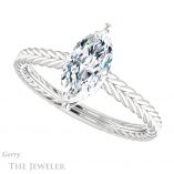 Marquise Cut Forever One Moissanite Engagement Ring #GTJ1263-marquise-fb-w 5 Marquise Cut Forever Brilliant Moissanite Engagement Ring #GTJ1263-marquise-fb-w