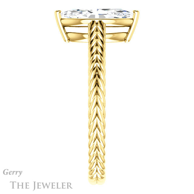 Marquise Cut Forever Brilliant Moissanite Engagement Ring #GTJ1263-marquise-fb-y