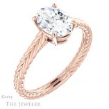 Oval Shaped Forever One Moissanite Engagement Ring #GTJ1263-oval-fo-r 4 Oval Shaped Forever One Moissanite Engagement Ring #GTJ1263-oval-fo-r