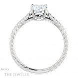 Oval Shaped Forever One Moissanite Engagement Ring #GTJ1263-oval-fo-w 2 Oval Shaped Forever One Moissanite Engagement Ring #GTJ1263-oval-fo-w