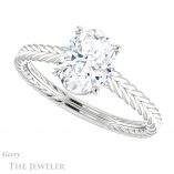Oval Shaped Forever One Moissanite Engagement Ring #GTJ1263-oval-fo-w 5 Oval Shaped Forever One Moissanite Engagement Ring #GTJ1263-oval-fo-w