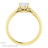Oval Shaped Forever One Moissanite Engagement Ring #GTJ1263-oval-fo-y 2 Oval Shaped Forever One Moissanite Engagement Ring #GTJ1263-oval-fo-y