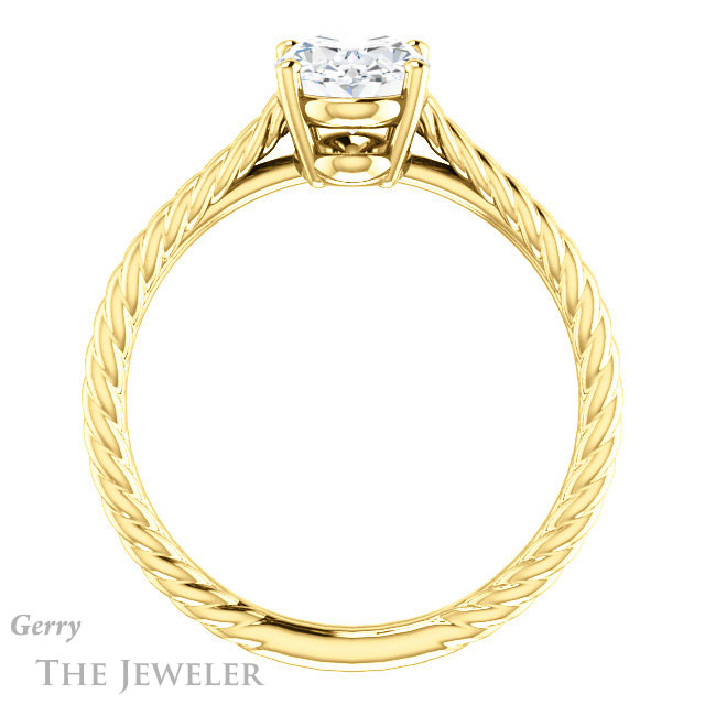 Oval Shaped Forever One Moissanite Engagement Ring #GTJ1263-oval-fo-y 2 Oval Shaped Forever One Moissanite Engagement Ring #GTJ1263-oval-fo-y