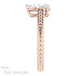 Pear Shaped Forever Brilliant Moissanite Engagement Ring #GTJ1263-pear-fb-r