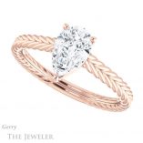 Pear Shaped Forever Brilliant Moissanite Engagement Ring #GTJ1263-pear-fb-r