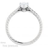 Pear Shaped Forever Brilliant Moissanite Engagement Ring #GTJ1263-pear-fb-w