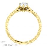 Pear Shaped Forever Brilliant Moissanite Engagement Ring #GTJ1263-pear-fb-y