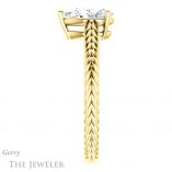 Pear Shaped Forever Brilliant Moissanite Engagement Ring #GTJ1263-pear-fb-y