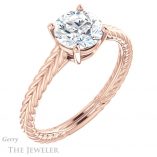 Round Cut Forever One Moissanite Engagement Ring #GTJ1263-round-fo-r 4 Round Cut Forever One Moissanite Engagement Ring #GTJ1263-round-fo-r