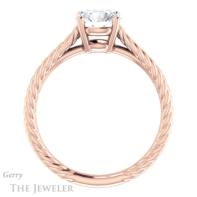 Round Cut Forever One Moissanite Engagement Ring #GTJ1263-round-fo-r 2 Round Cut Forever One Moissanite Engagement Ring #GTJ1263-round-fo-r
