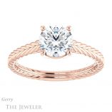 Round Cut Forever One Moissanite Engagement Ring #GTJ1263-round-fo-r 1 Round Cut Forever One Moissanite Engagement Ring #GTJ1263-round-fo-r